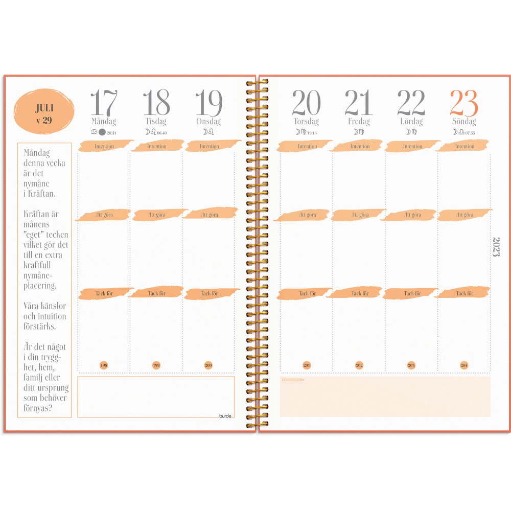 Mette Hå Mirakelkalendern Stjärnor & Mirakel 2023 (bok, spiral)