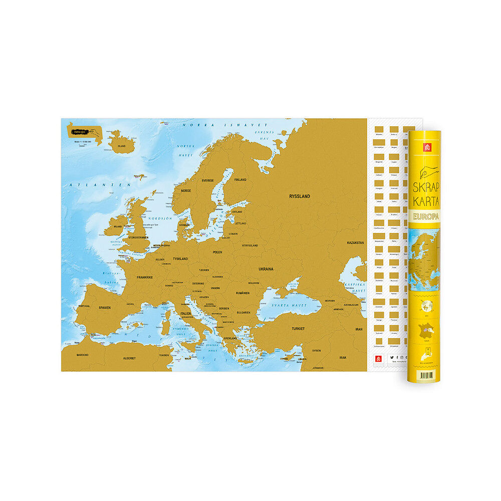 Jana Seta Map Publishers Europa - Skrapkarta