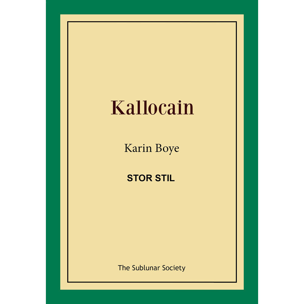 Karin Boye Kallocain (stor stil) (häftad)