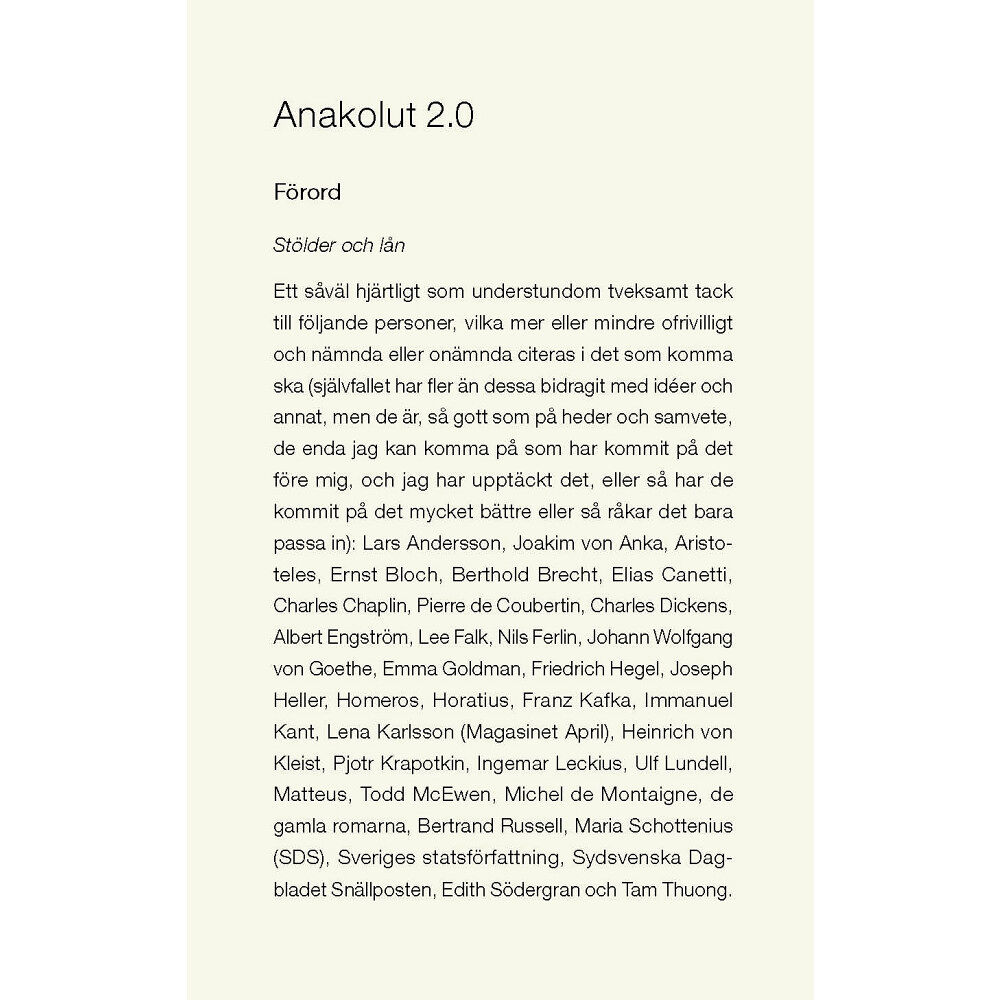 Lars Torstenson Anakolut 2.0 (häftad)