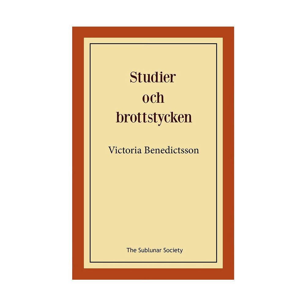 Victoria Benedictsson Studier och brottstycken (häftad)