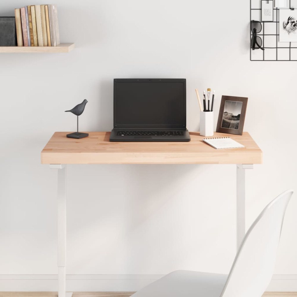 vidaXL Bordsskiva 100x50x4 cm rektangulär massivt bokträ