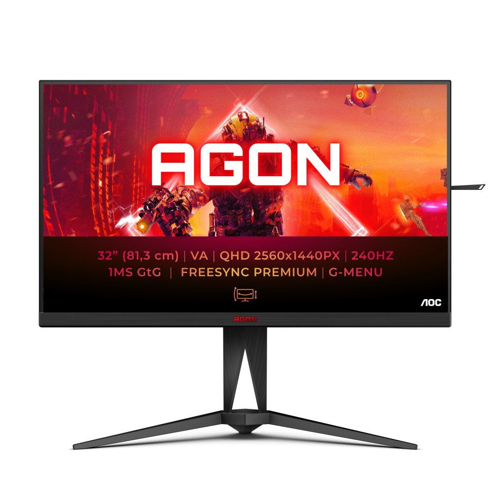 AOC AOC AGON 5 AG325QZN/EU LED display 80 cm (31.5") 2560 x 1440 pixlar Quad HD Svart