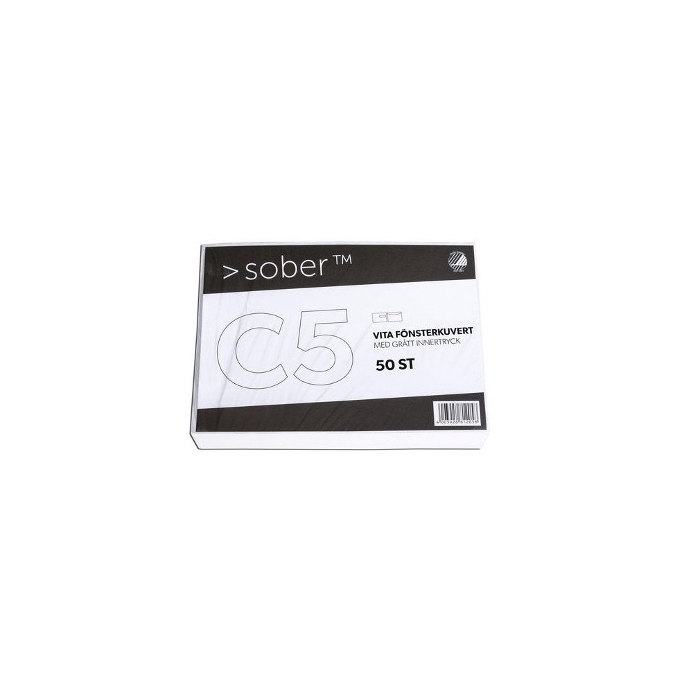 SOBER Kuvert konsument fp C5H2 FH vit 50/fp