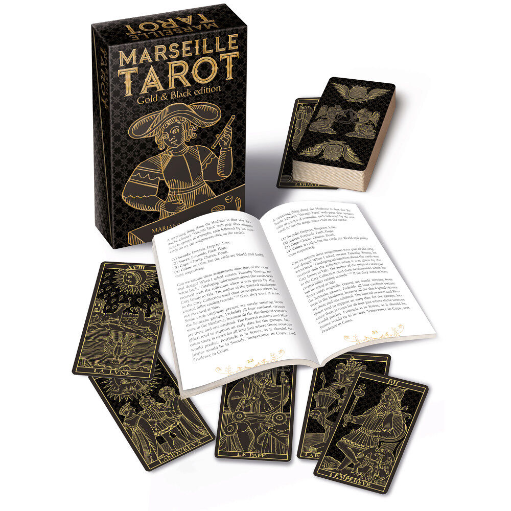 Marianne Costa Tarot of Marseille Gold & Black Edition KIT
