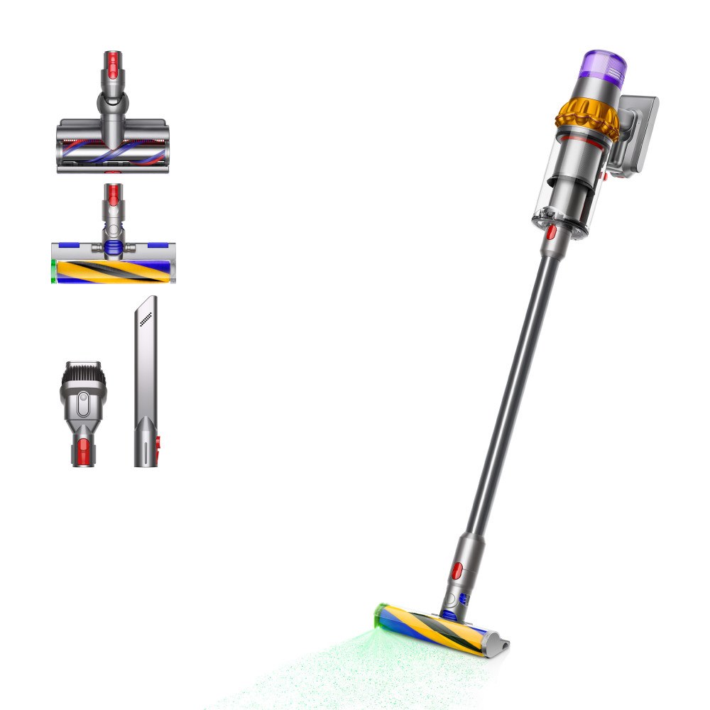 Dyson Dyson V15 Detect Absolute - dammsugare - sladdlös - skaft/handhållen laddare medföljer - gul/nickel