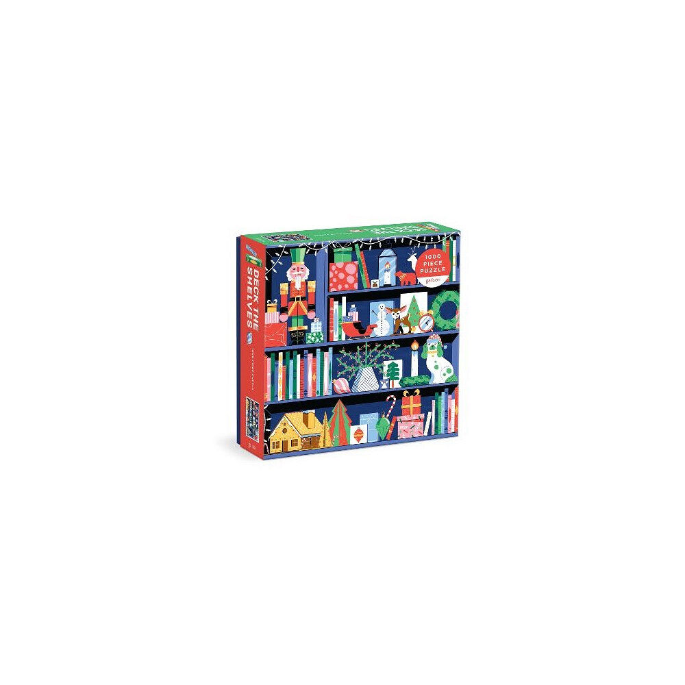 Galison Deck the Shelves 1000 Piece Puzzle in a Square Box (bok, eng)