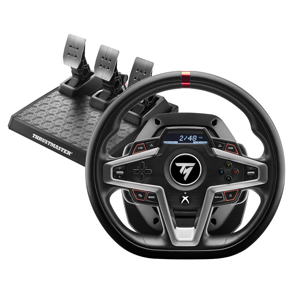 ThrustMaster Thrustmaster 4460182 spelkonsoler Svart USB Ratt + Pedaler Analog / Digital PC, Xbox One, Xbox One S, Xbox One X, Xbox S...