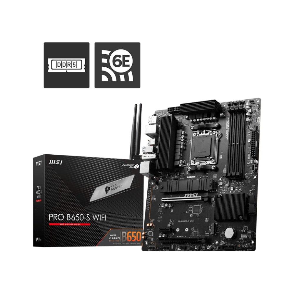 MSI MSI PRO B650-S WIFI moderkort AMD B650 AM5-sockel ATX