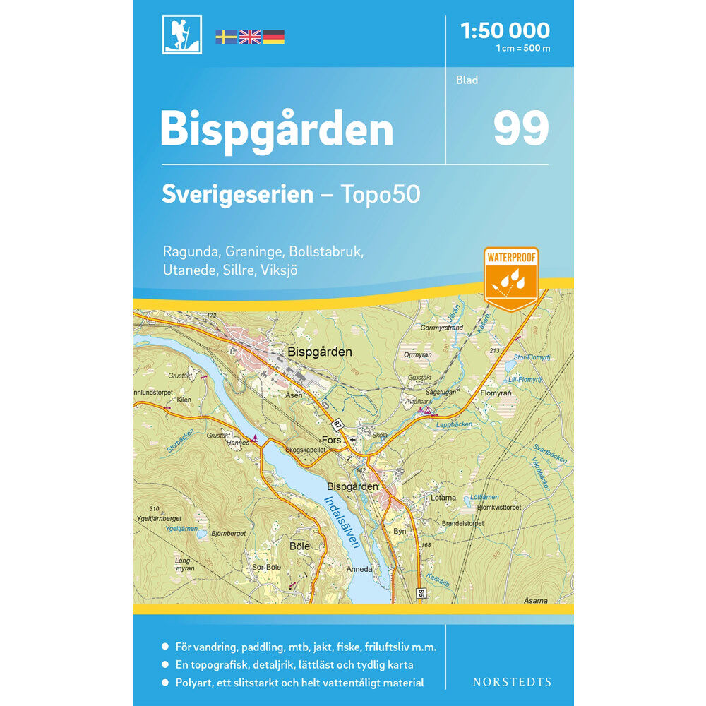 NORSTEDTS 99 Bispgården Sverigeserien Topo50 : Skala 1:50 000