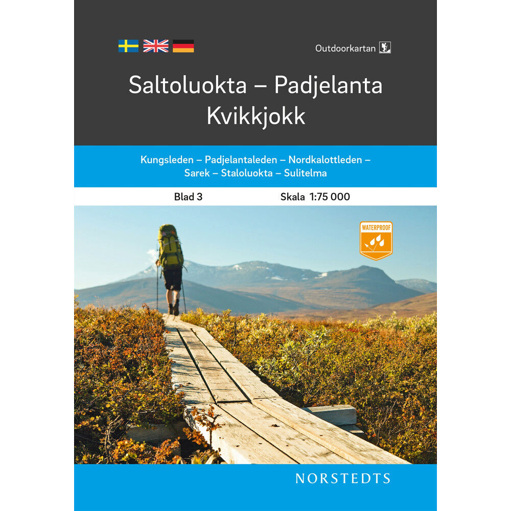 NORSTEDTS Outdoorkartan Saltoluokta Padjelanta Kvikkjokk : Blad 3 Skala 1: 75 000