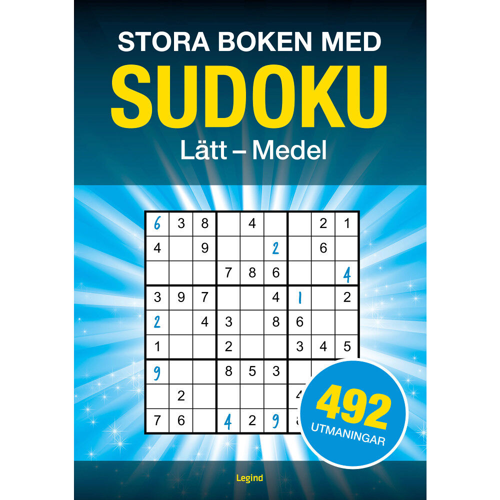 Legind A/S Stora boken med Sudoku : 492 sudokun, lätt till medel (häftad)