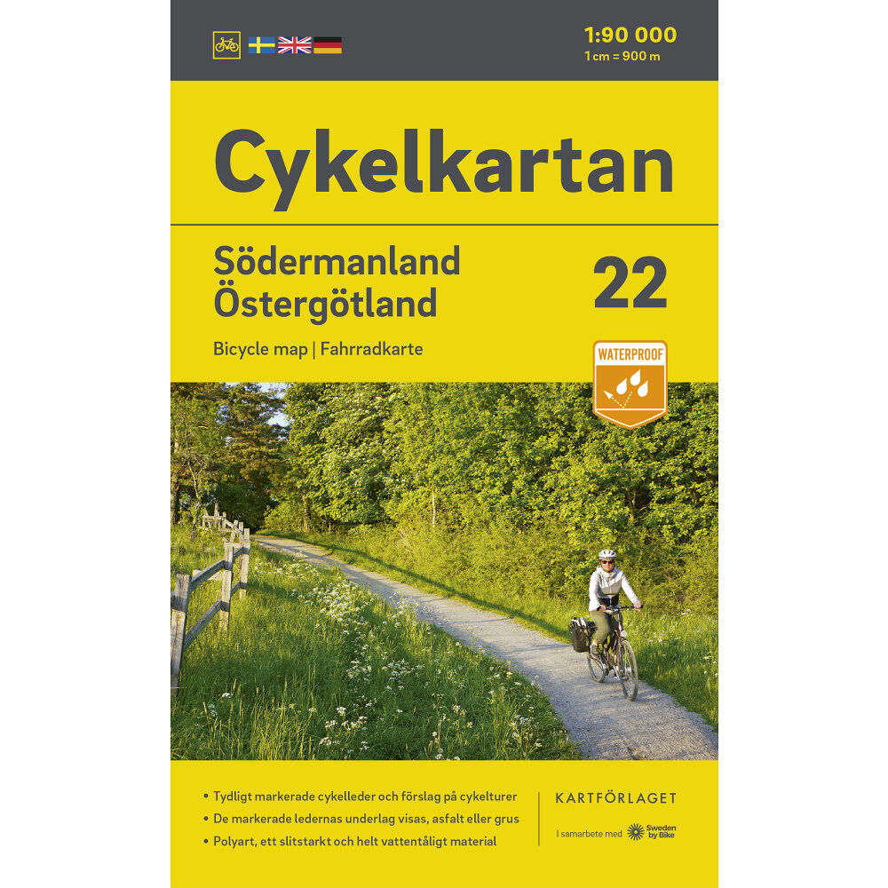 Kartförlaget Cykelkartan Blad 22 Södermanland/Östergötland 2023-2025