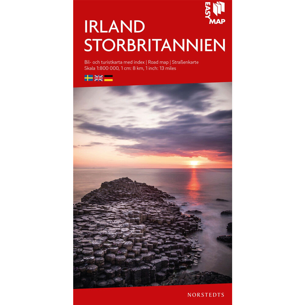 NORSTEDTS Storbritannien Irland EasyMap : Skala 1:800.000