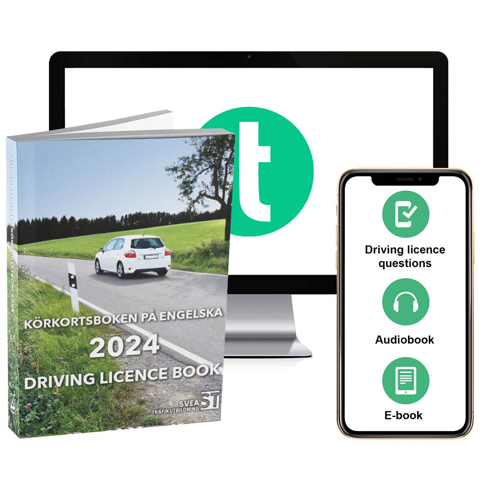 Trafikutbildning, Svea Körkortsboken på Engelska 2024 ; Driving licence book (book + theory pack with online exercises, theory questions, audio...