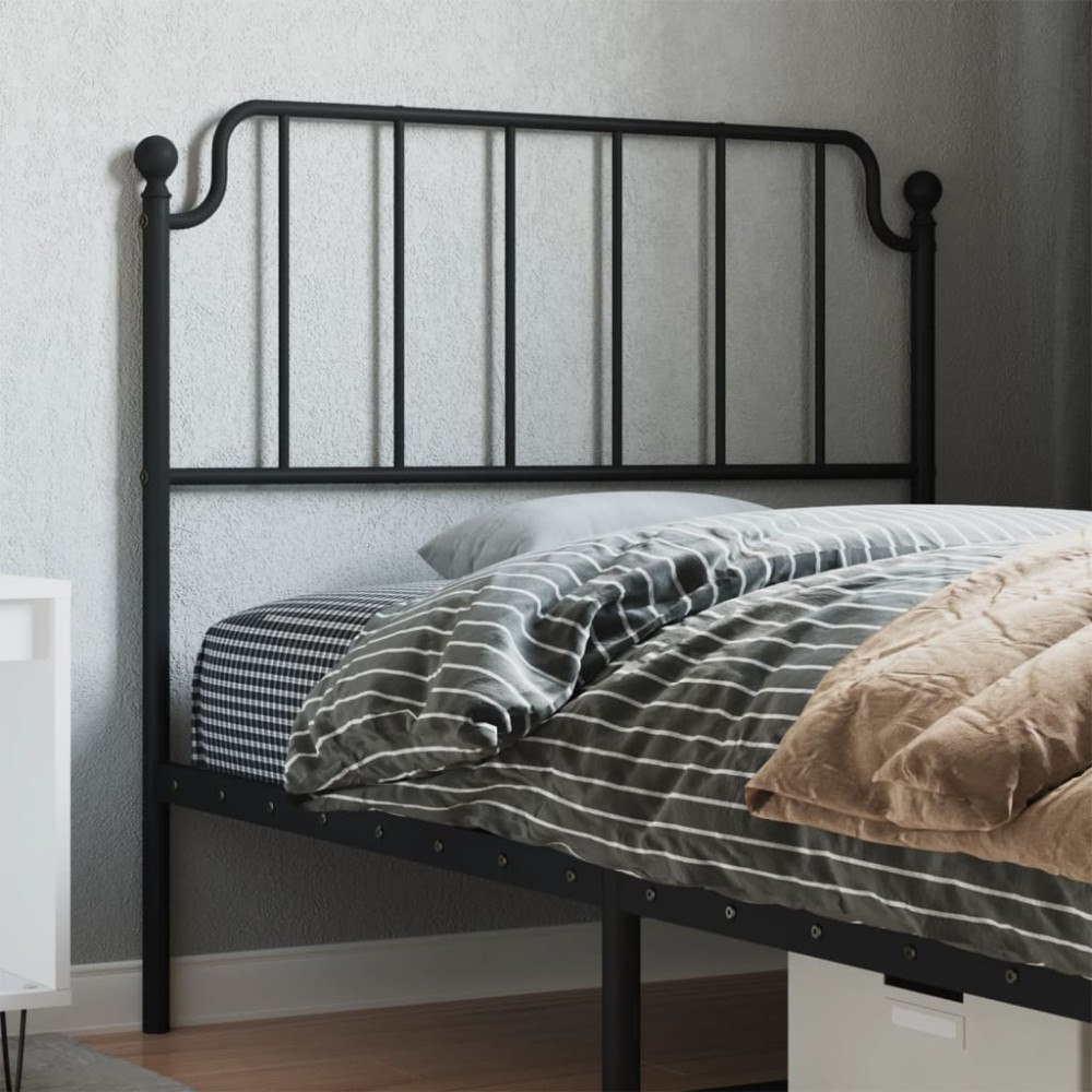vidaXL Ersättningsgavel metall svart 100 cm