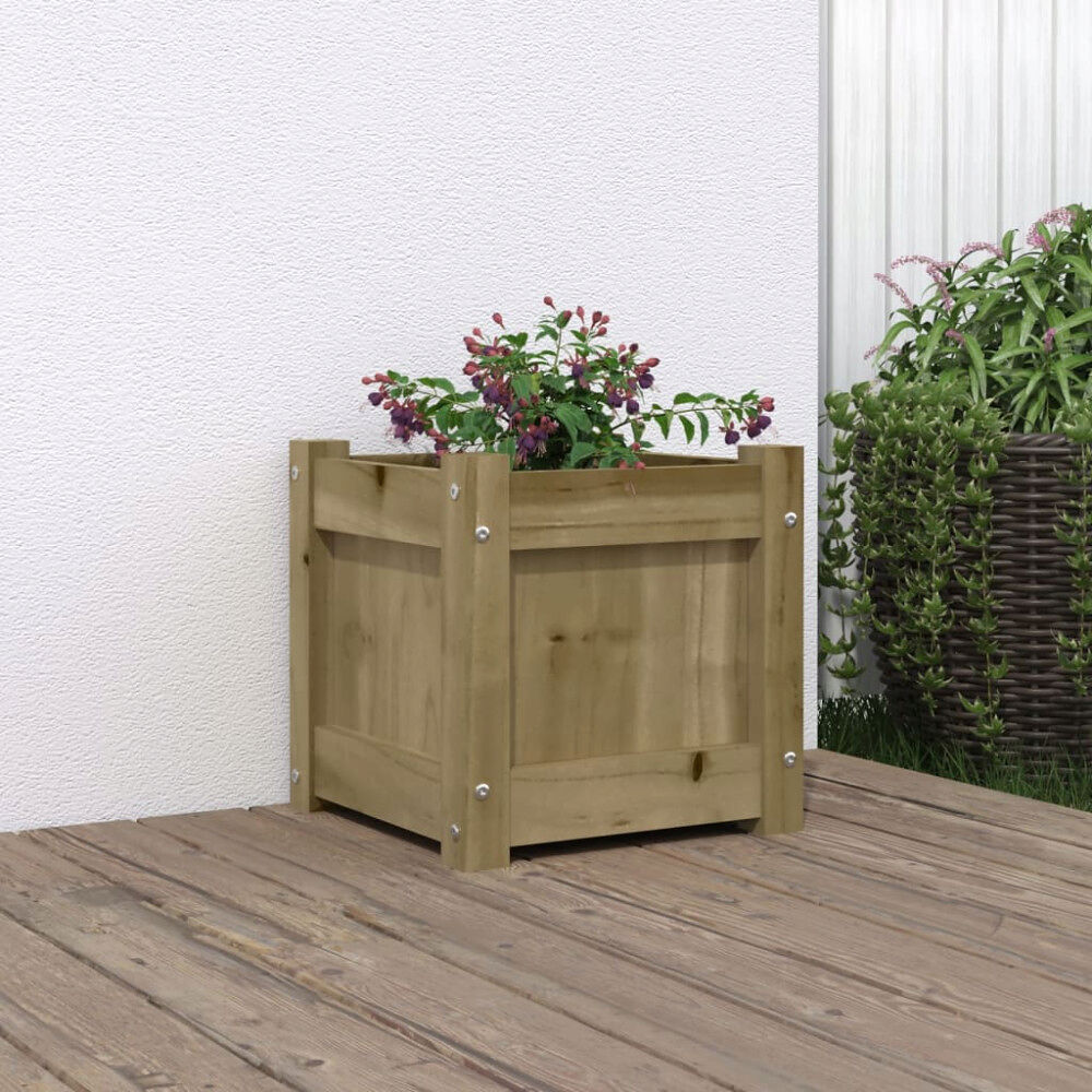 vidaXL Odlingslåda 31x31x31 cm impregnerat furu