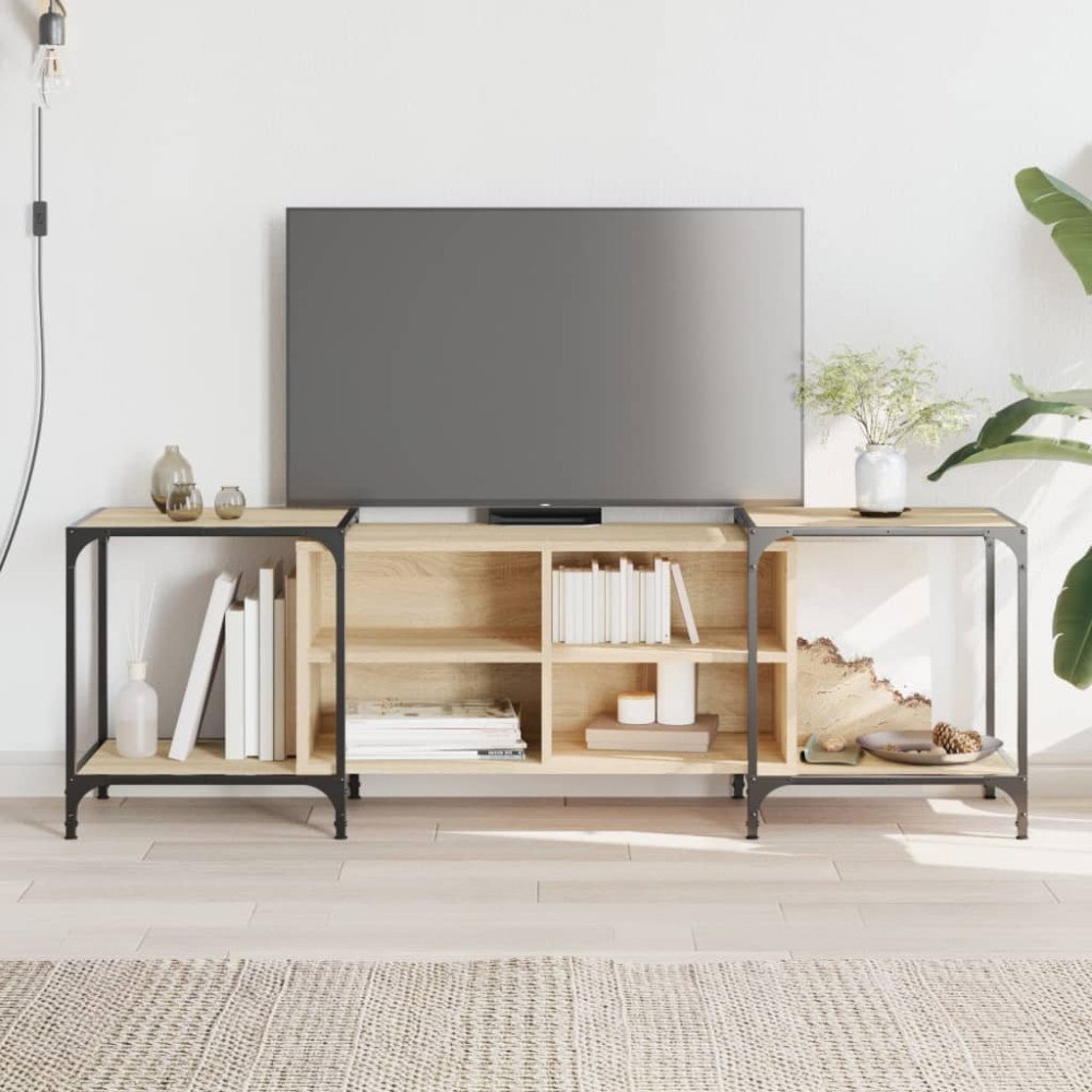 vidaXL Tv-bänk sonoma ek 153x37x50 cm konstruerat trä