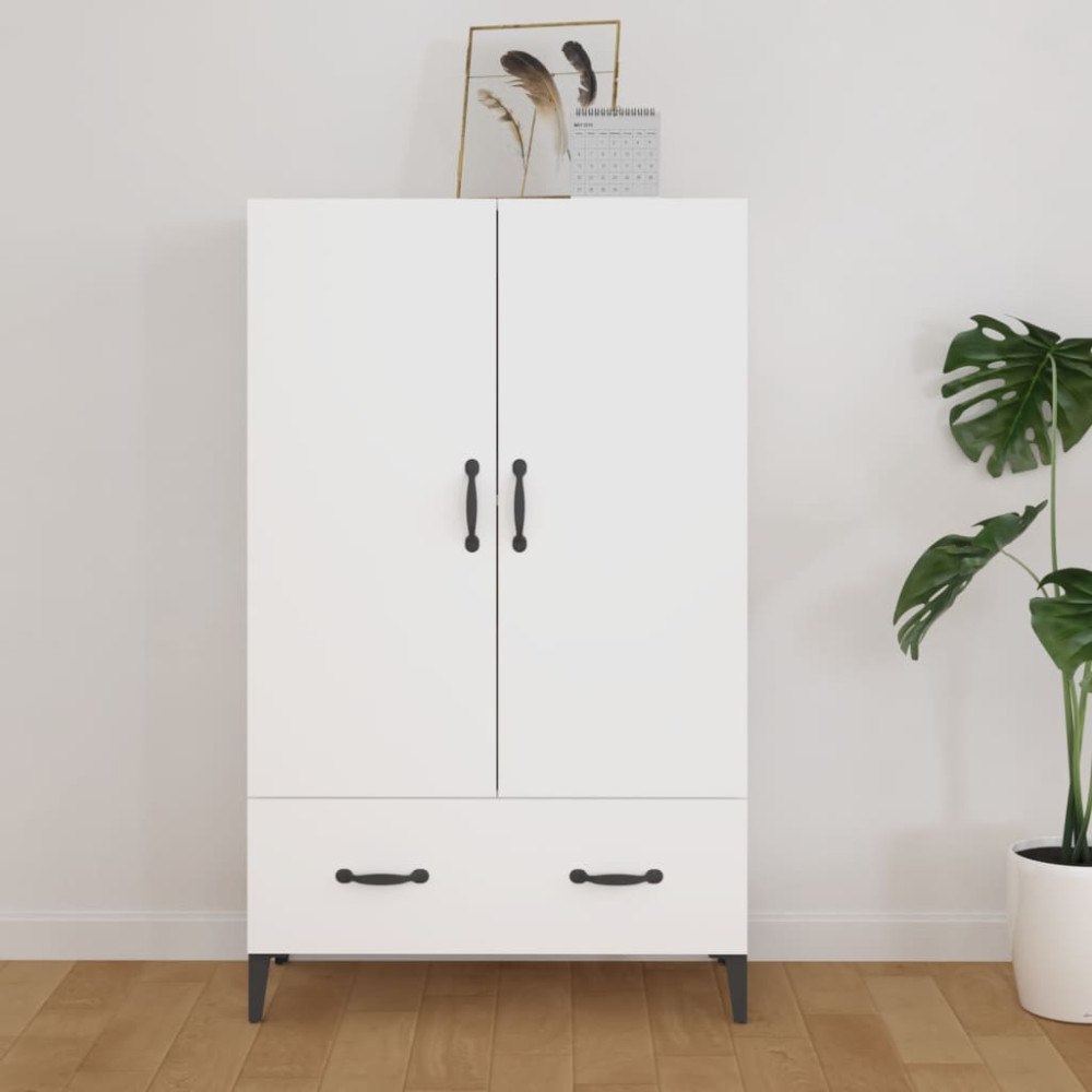vidaXL Skänk vit 70x31x115 cm konstruerat trä