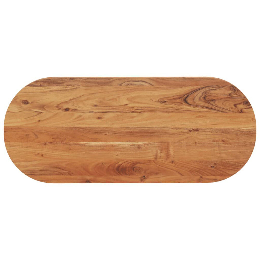 vidaXL Bordsskiva 120x50x2,5 cm oval massivt akaciaträ
