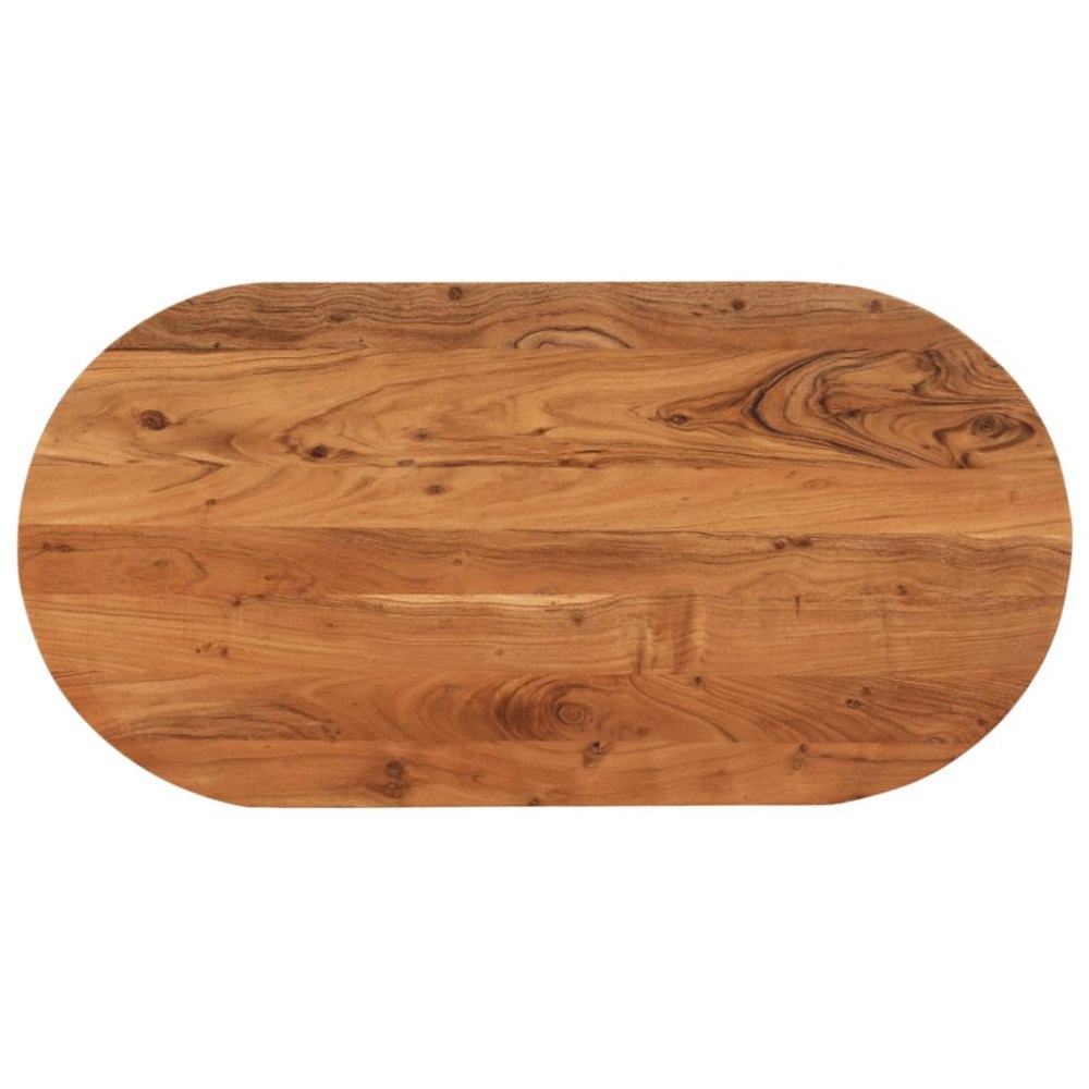 vidaXL Bordsskiva 120x60x3,8 cm oval massivt akaciaträ