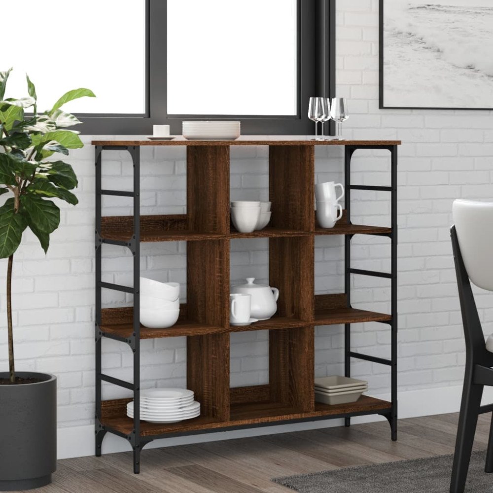 vidaXL Skänk brun ek 102x32x103,5 cm konstruerat trä