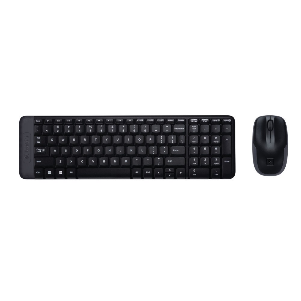 Logitech Logitech Wireless Combo MK220 tangentbord Mus inkluderad RF Trådlös QWERTY Amerikanskt internationellt Svart