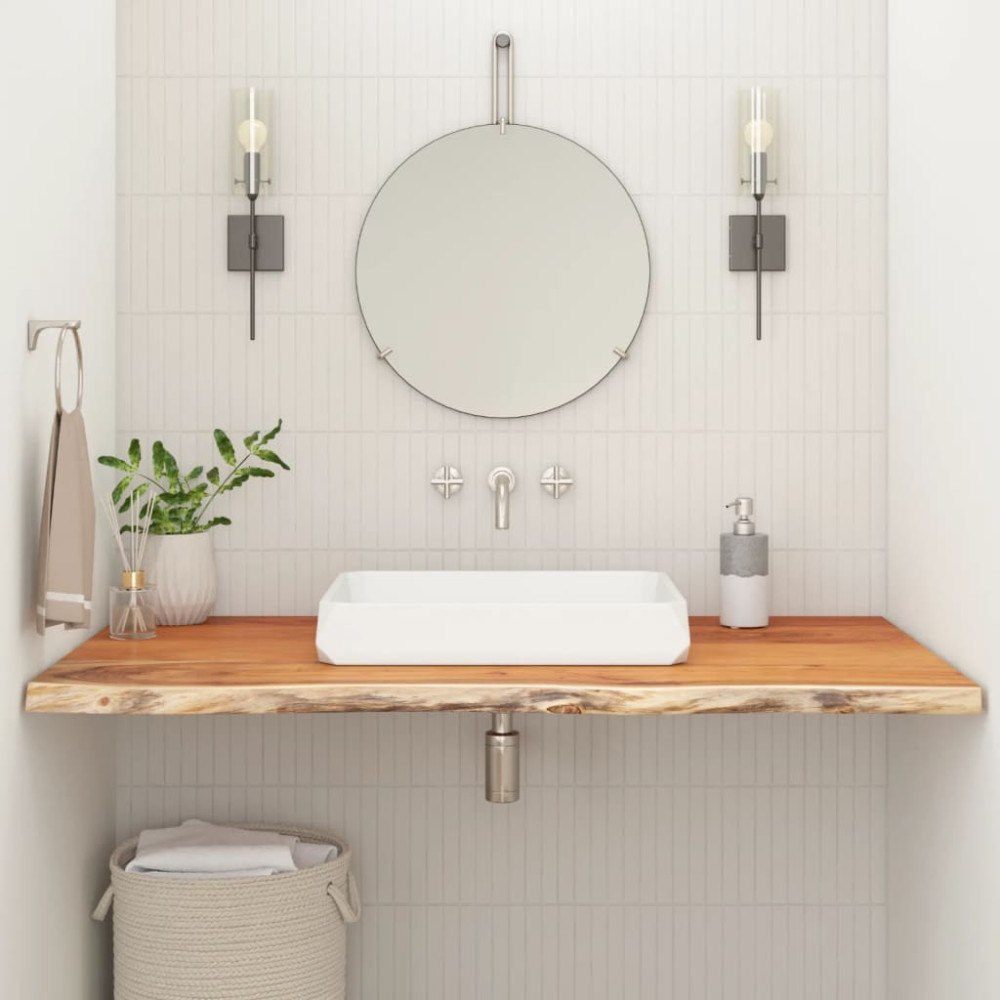 vidaXL Bänkskiva för badrum 100x60x3,8 cm rektangulär massiv akacia