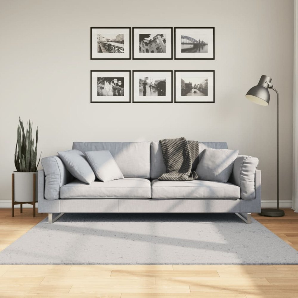 vidaXL Mjuk matta HUARTE med kort lugg tvättbar grå 160x160 cm