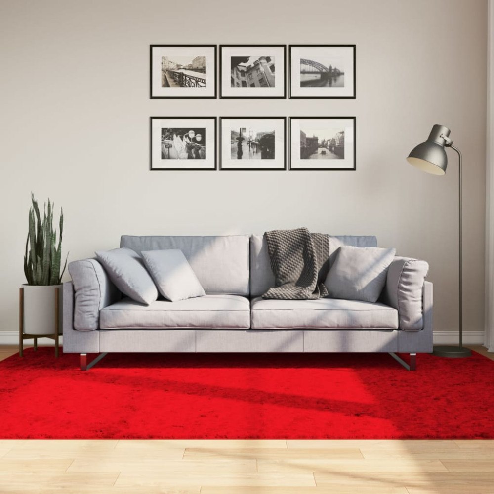 vidaXL Mjuk matta HUARTE med kort lugg tvättbar röd 160x230 cm