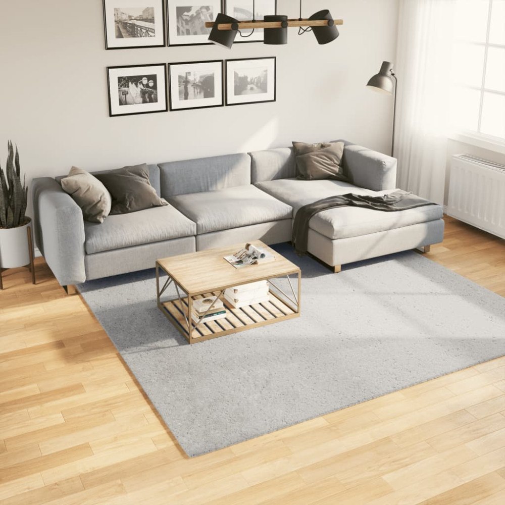 vidaXL Mjuk matta HUARTE med kort lugg tvättbar grå 240x240 cm