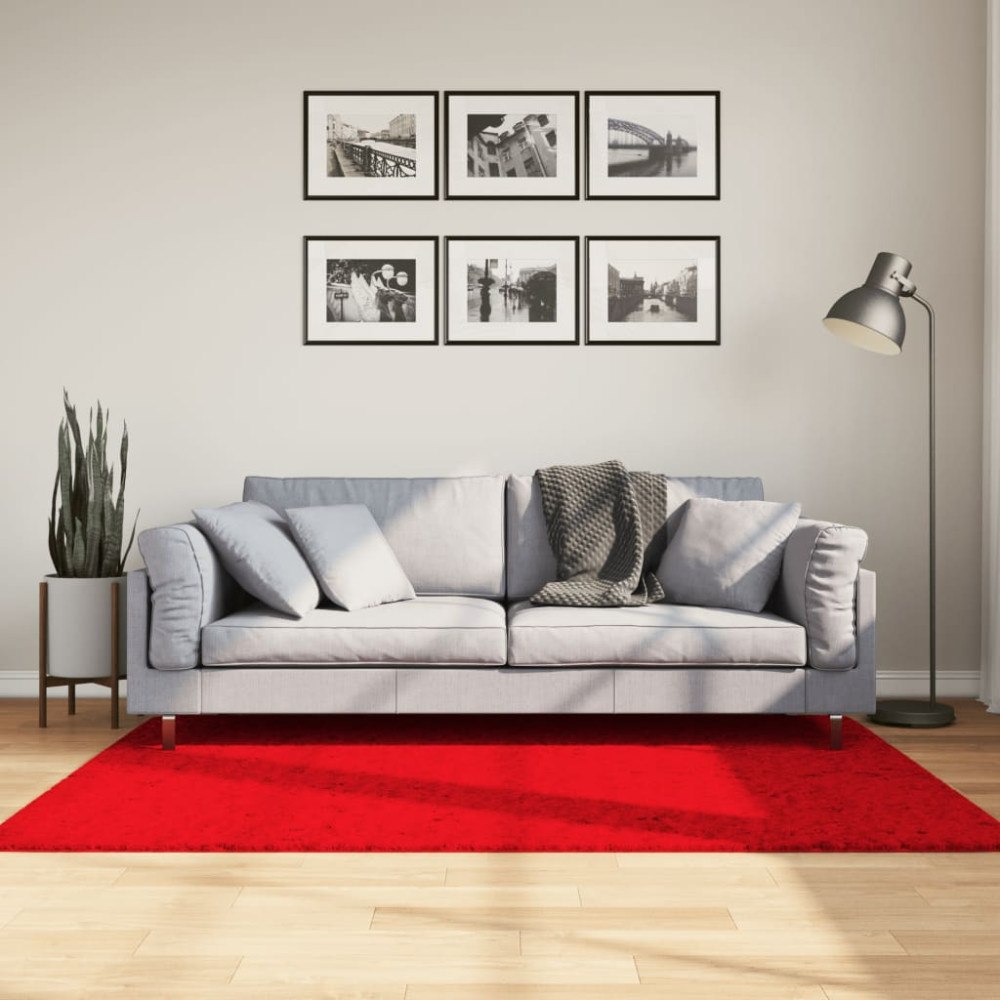 vidaXL Mjuk matta HUARTE med kort lugg tvättbar röd 120x170 cm