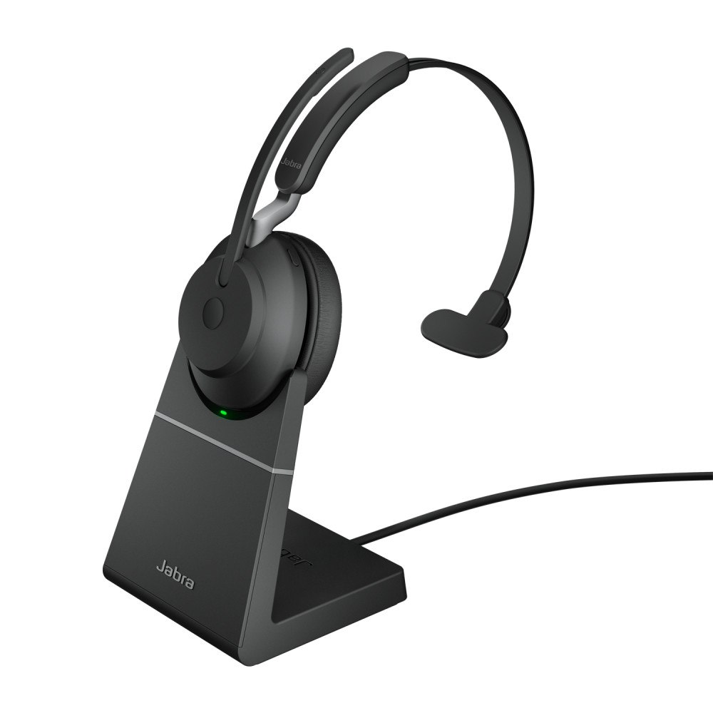 Jabra Jabra Evolve2 65, UC Mono Headset Trådlös Huvudband Kontor/callcenter USB Type-A Bluetooth Svart