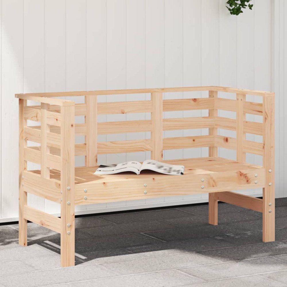 vidaXL Trädgårdsbänk 111,5x53x71 cm massiv furu