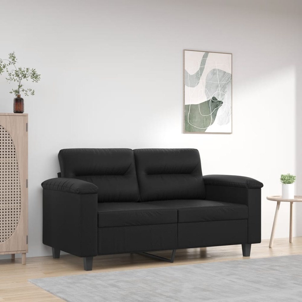 vidaXL 2-sitssoffa svart 120 cm konstläder