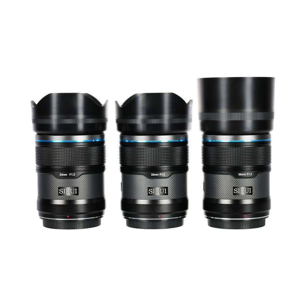 SIRUI Sirui Sniper Lens APS-C AF Kit 23, 33 & 56mm F1.2 E-Mount Black Carbon