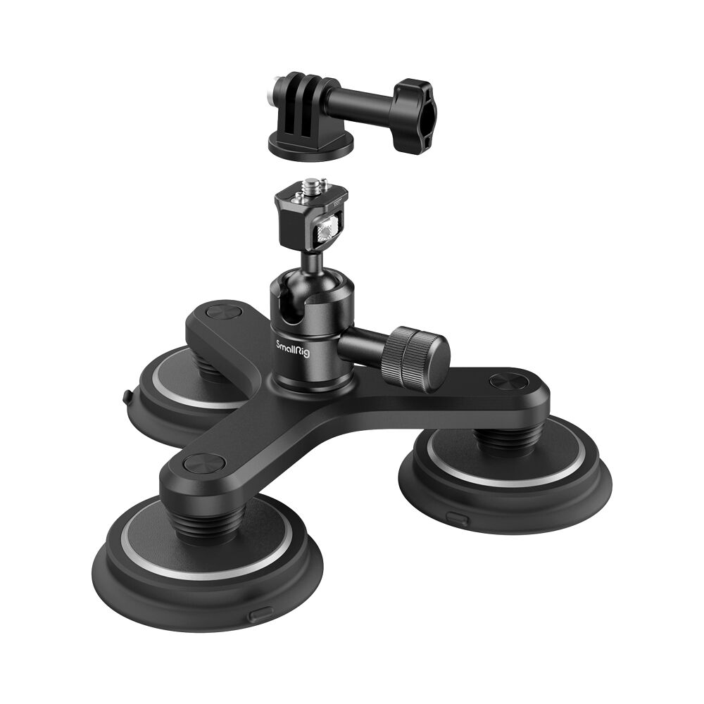 SMALLRIG SmallRig 4468 Triple Magnetic Suction Cup Mounting Support Kit for Action Cameras