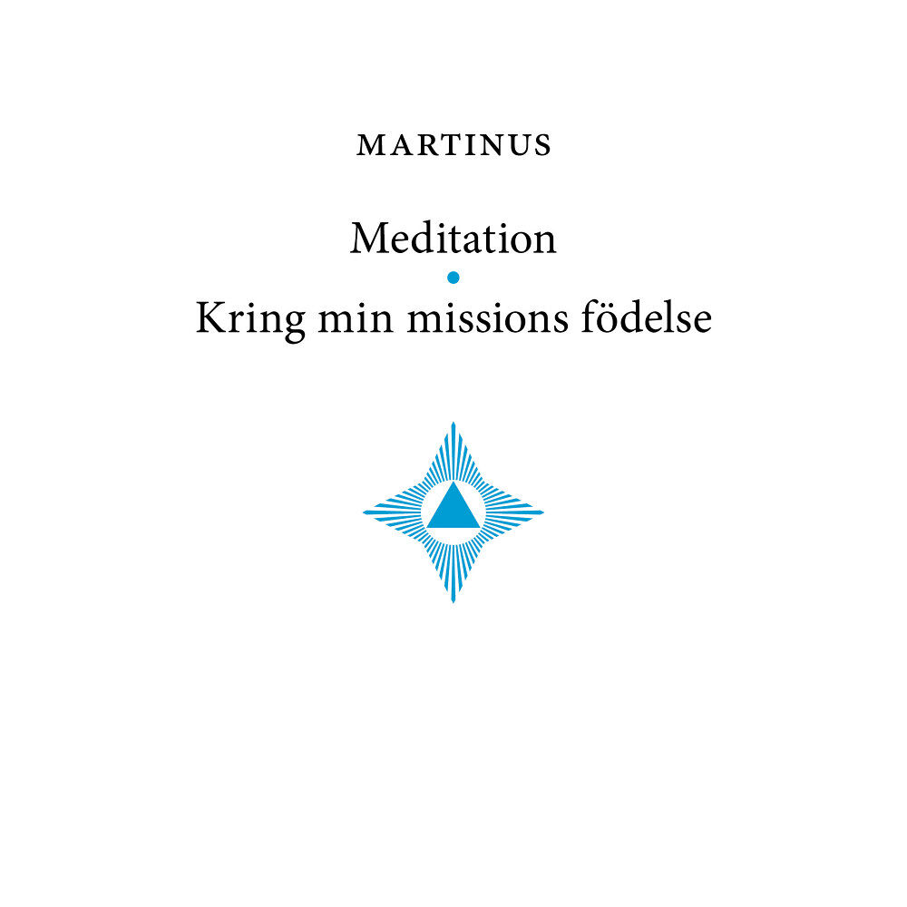 Världsbild Förlag AB Meditation • Kring min missions födelse (bok, danskt band)