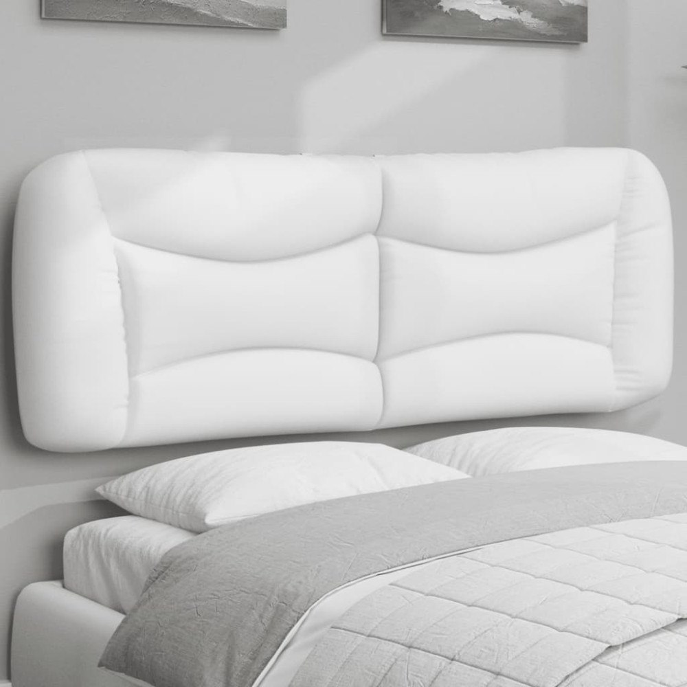 vidaXL Dyna till huvudgavel vit 120 cm konstläder
