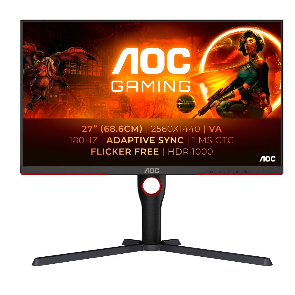 AOC AOC G3 Q27G3XMN platta pc-skärmar 68,6 cm (27") 2560 x 1440 pixlar 2K Ultra HD LED Svart