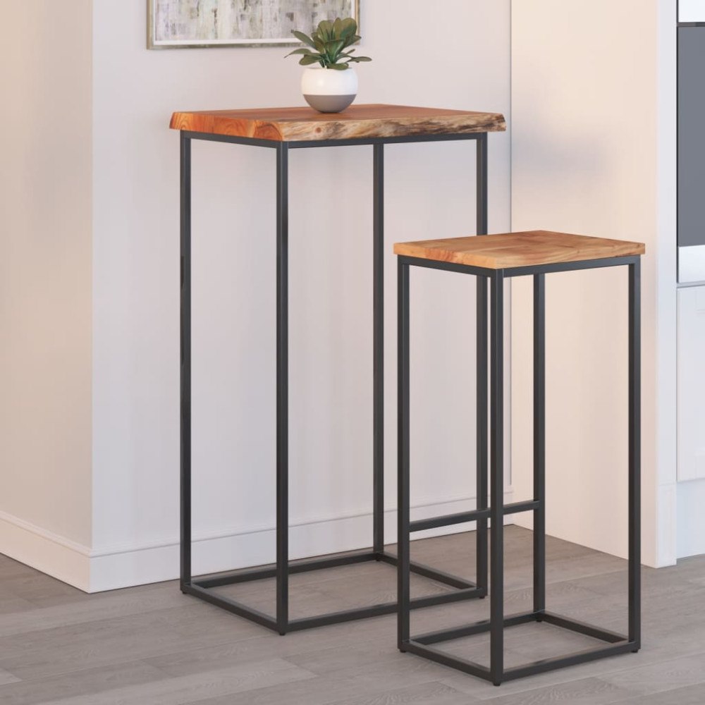 vidaXL Bordsskiva 50x40x2,5 cm rektangulär massiv akacia rustik kant