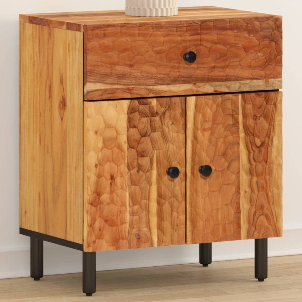 vidaXL Sängbord 50x33x60 cm massivt akaciaträ