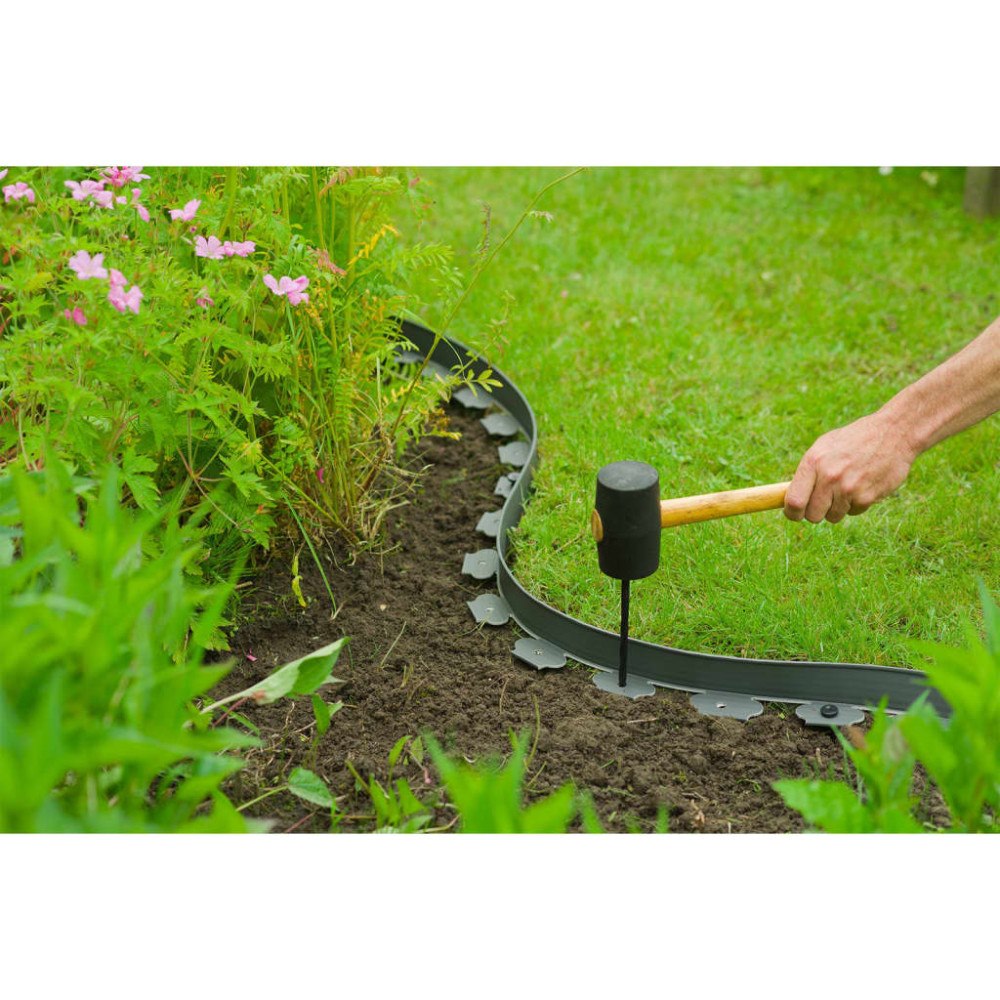 Nature Nature Rabattkant set H5 cm x 10 m med spett grå