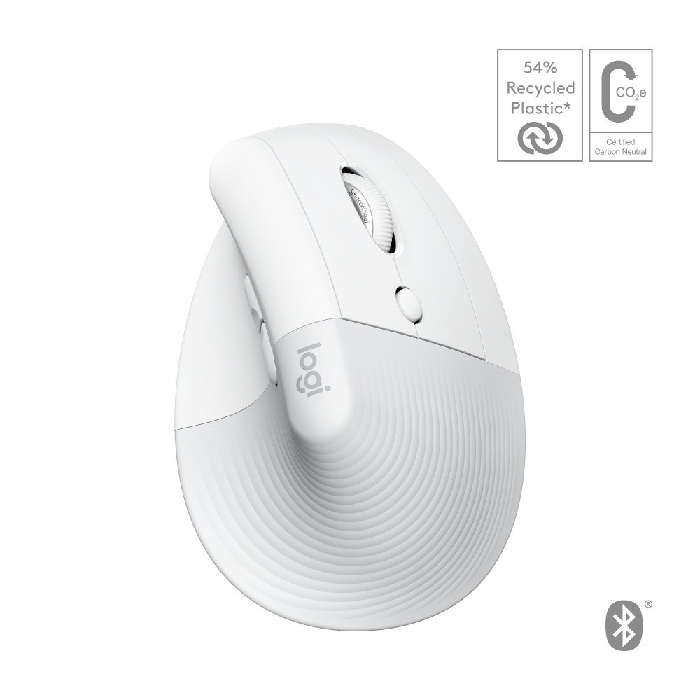 Logitech Logitech Lift for Mac datormöss högerhand Trådlös RF + Bluetooth Optisk 4000 DPI