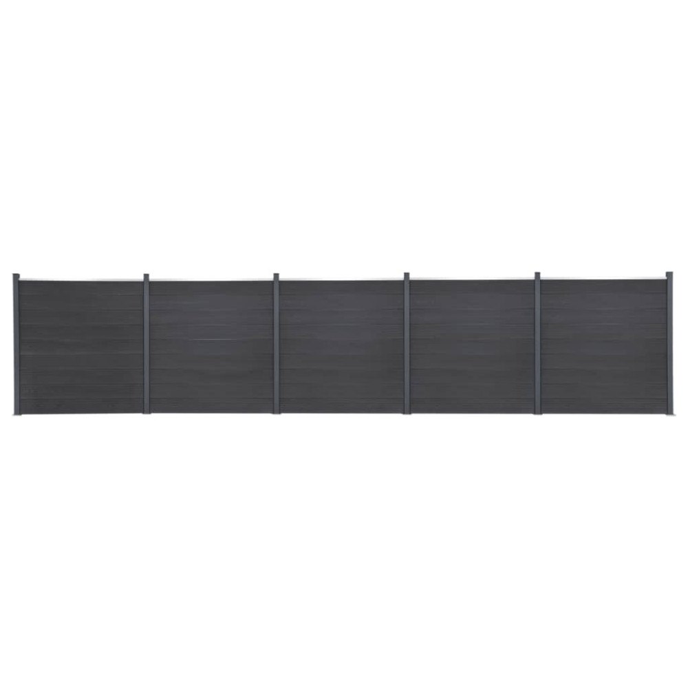 vidaXL Staketpanel grå 872x186 cm WPC