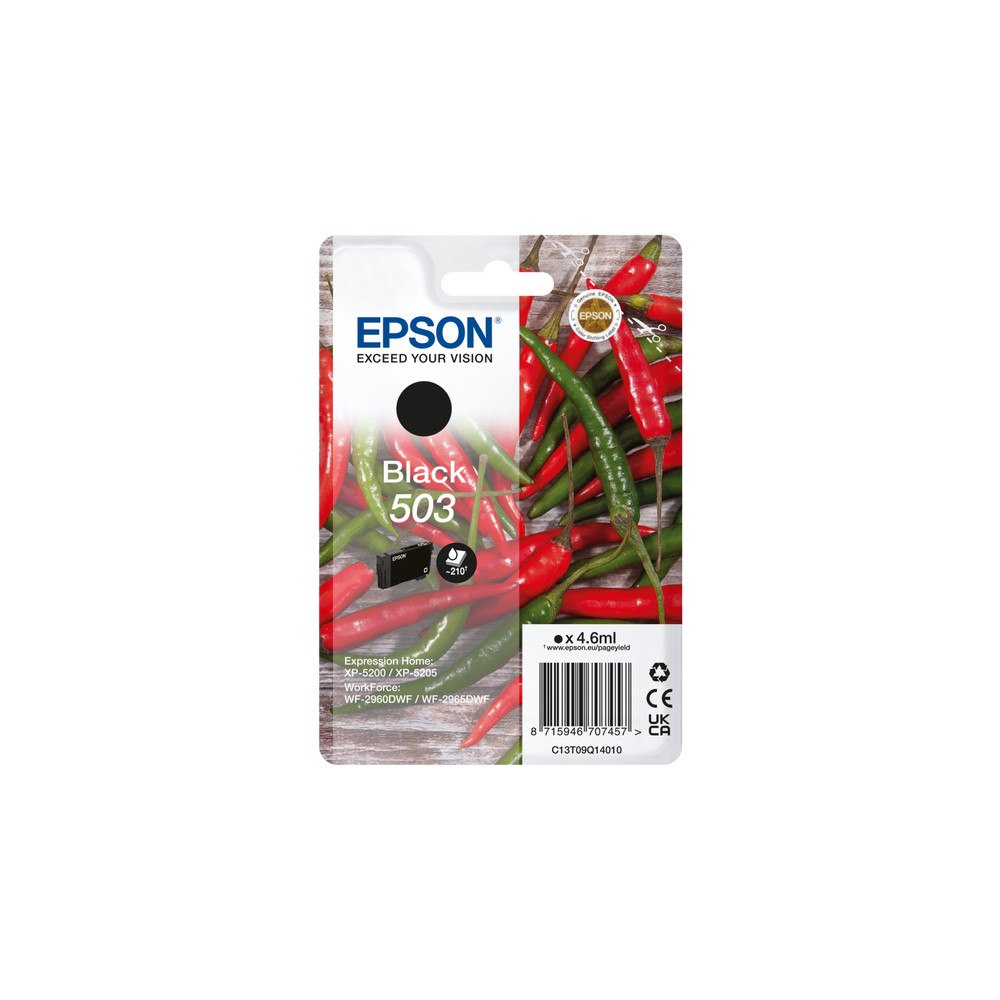 EPSON Epson 503 bläckpatroner 1 styck Original Standardavkastning Svart