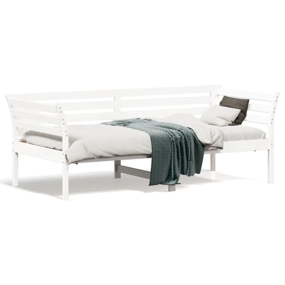 vidaXL Dagbädd utan madrass vit 75x190 cm massiv trä furu