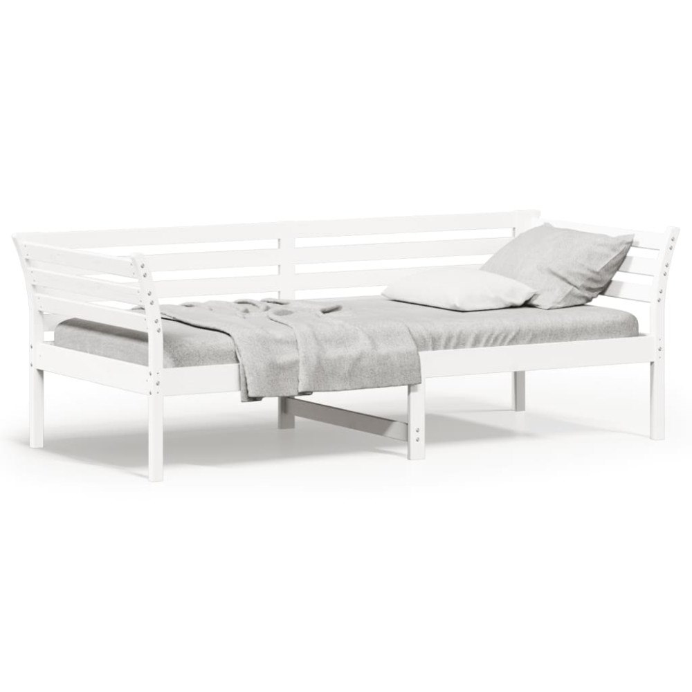 vidaXL Dagbädd utan madrass vit 100x200 cm massiv furu
