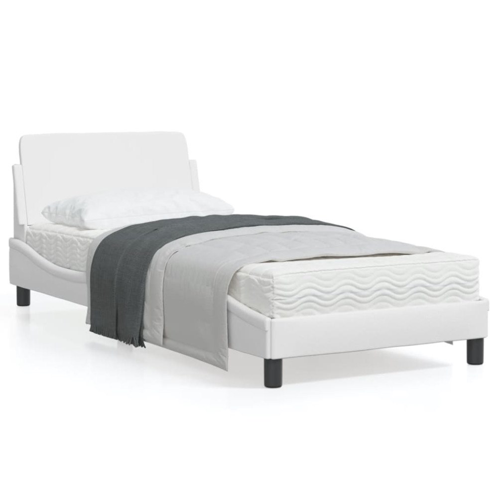 vidaXL Bed Frame "Dover" White 80x200 cm Faux Leather