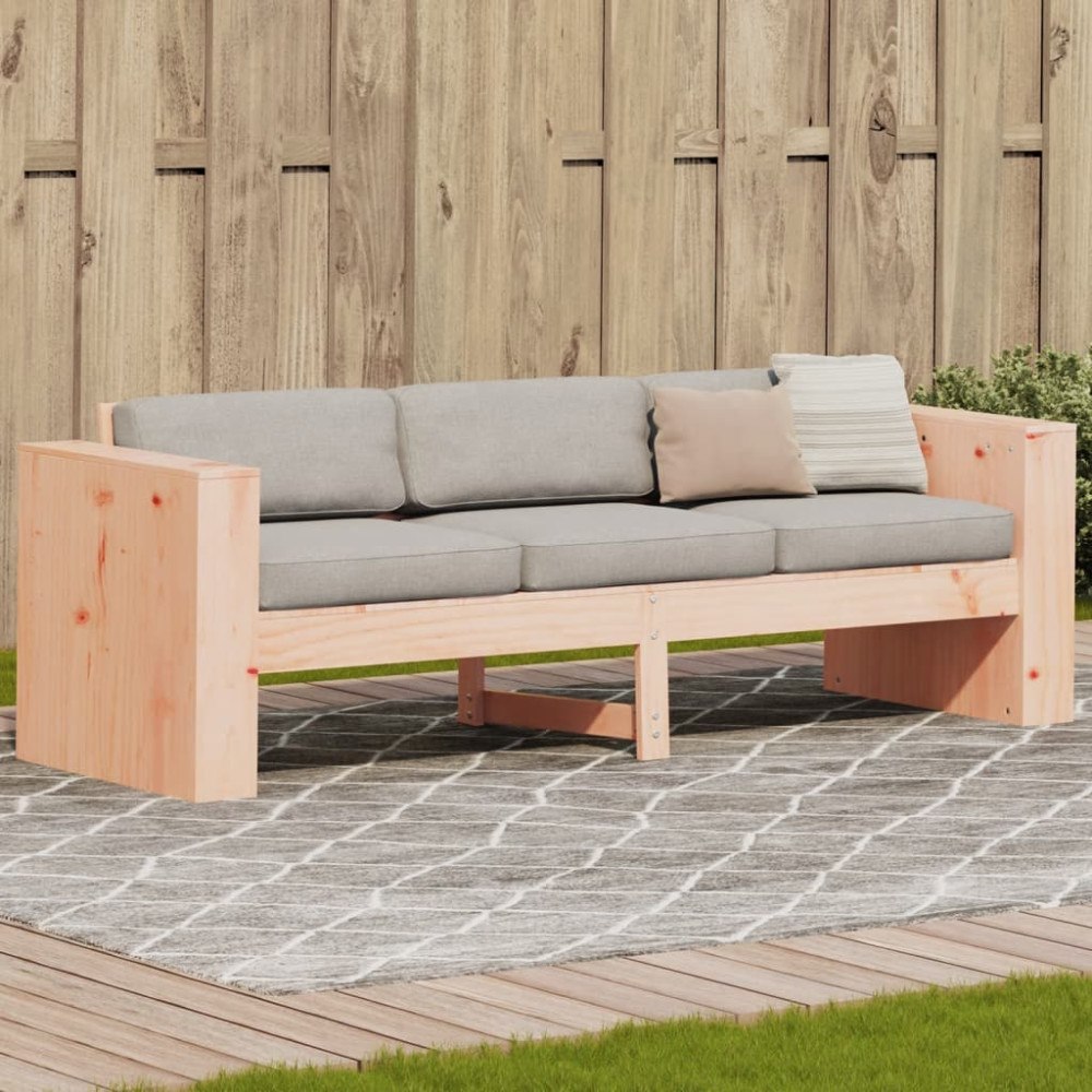 vidaXL Trädgårdssoffa 3-sits 189x60x62 cm massivt douglasträ